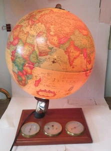 Vintage 1980 Lighted World Discoverer Scan Globe Denmark Weather Station Working - Picture 1 of 15