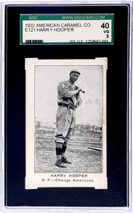 1922 E121 American Caramel Series of 120 #44 Harry Hooper SGC 3