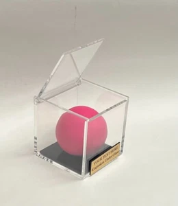 Lacrosse Ball Personalized Acrylic Display Case Flip Lid and Custom Ball Stand - Picture 1 of 5