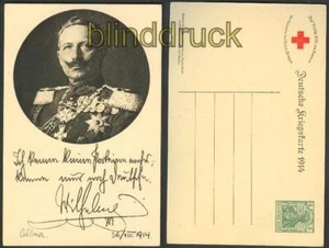 Kaiser Wilhelm Deutsche Kriegskarte 1914 ungebraucht (d3483) - Bild 1 von 1