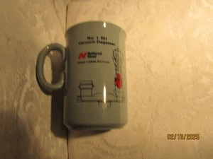 Taza de café desgasificador National Steel Great Lakes Div gris n.º 1 derecha hecha en Inglaterra - Imagen 1 de 6