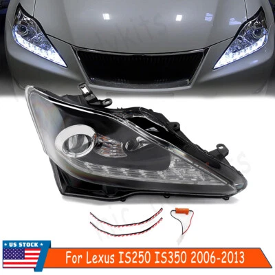 For 2006-2013 Lexus IS250 IS350 Right Side LED Headlights Assembly DRL Projector - Imagem 1 de 4