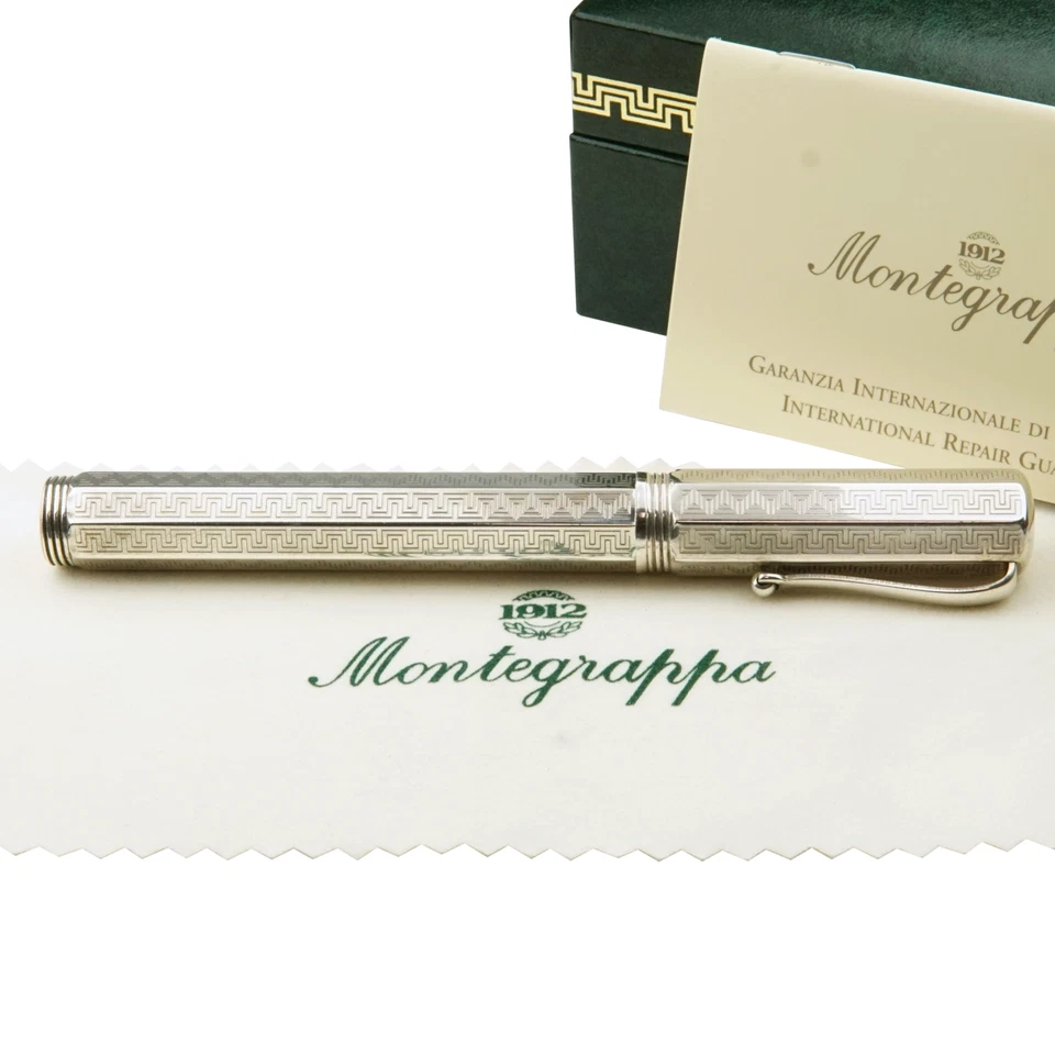 Montegrappa Reminiscence 925er Silber Füller 18 Karat M-Feder Bicolor Classic - Bild 1 von 4