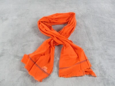 Dosa Christina Kim Orange Cotton Hand Loomed Scarf Shawl Wrap 26x62 RARE NWT - Image 1 of 4