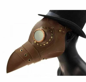 Bird Plague Doctor Masquerade Mask Men Brown M37026 - Picture 1 of 4