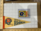 Denver Broncos Mini Pennant And Helmet Sticker Vintage