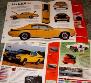 Buick GSX 1970 información especificaciones póster folleto original anuncio 70 GS 455 GS455 - Imagen 1 de 1