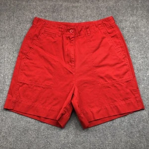 Northern Reflections Shorts Women 10 Red High Rise Walking Adjustable 28x5 - Picture 1 of 8