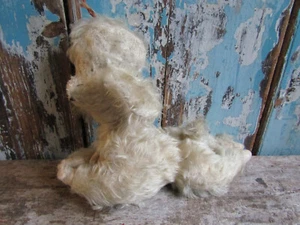 Vintage 1950er Chad Valley Hygenic Toys Stofftier Pudel Hund Plüschtier Playworn - Bild 1 von 7