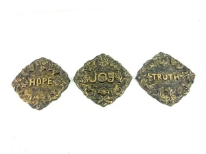 Juego de 3 colgantes de pared Hope Joy Truth de aluminio fundido - Imagen 1 de 9