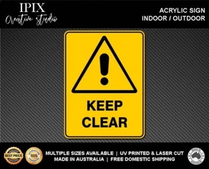 WARNING - KEEP CLEAR - ACRYLIC SIGN | HEALTH & SAFETY - Bild 1 von 6