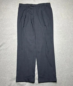 Ralph Lauren Pants Mens 38 X 32 Charcoal Gray Plaid Pleated Straight Leg - Picture 1 of 10