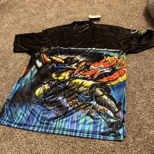 Vintage No Boundaries Poly Samurai Fire Dragon T Shirt XL Awesome! - Picture 1 of 13