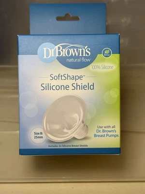 Nuevo en caja. Escudos de silicona Dr. Brown's SoftShape tamaño B: paquete de 2 de 25 mm Foto 1 de 4