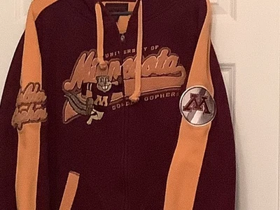 Sudadera con capucha frontal con cremallera para mujer, XL, MN Golden Gophers U of M, dorada y granate Foto 1 de 4