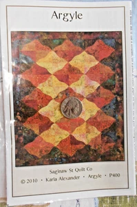 ARGYLE QUILT KIT#3249 63"X76"FROM KEEP SAKE QUILTING USING BATIK FABRICS - Picture 1 of 1