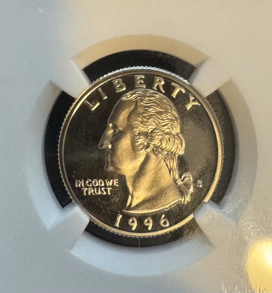 1996 S Proof Ultra Cameo Washington Quarter NGC Graded Certified PR69 - Image 1 of 4