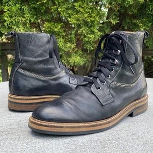 Wolverine Black Leather Lace Up Boots W00770 Size 10 - Picture 1 of 12