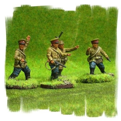 PAINTED!!! - Soviet Platoon Leaders - 28mm WW2 - World War II Bolt Action