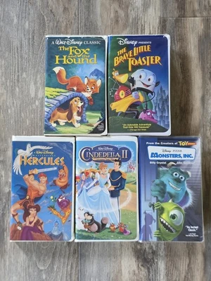 Fox and The Hound Brave Little Toaster Hercules Cinderella II Monsters Inc VHS - Image 1 of 4