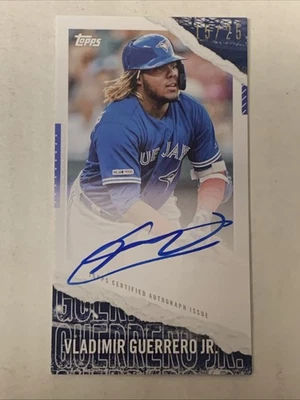 2020 TOPPS RIP MINI /25 AUTO VLADIMIR GUERRERO JR. BLUE JAYS Autograph - Image 1 of 2