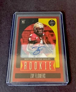 2023 Panini Legacy Zay Flowers Chrome Auto Rookie Card /50 - Ravens Star Wr - Picture 1 of 2