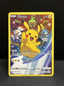 Pikachu SWSH020 SWSH: Sword & Shield Promo Cards Holo BLACK STAR POKEMON TCG - Picture 1 of 6