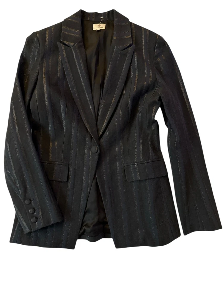 Blazer a medida AG Adriano Goldschmied para mujer Keats chaqueta de metal bronce pequeña Foto 1 de 4