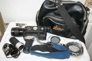 Minolta AUTOPAK-8 D12 Super 8 Movie Camera w/ Manual Filters Power Pack Soligen - Picture 1 of 12