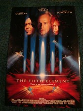 THE FIFTH ELEMENT - MOVIE POSTER WITH BRUCE WILLIS, GARY OLDMAN & MILLA JOVOVICH