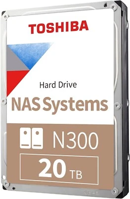 Toshiba N300 20TB NAS HDD 512MB Cache – Reliable Storage for RAID & NAS Systems - Image 1 of 4