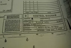 Cincinnati Milacron Full Blueprint für 20V SAxis ATC A-950 - Bild 1 von 5