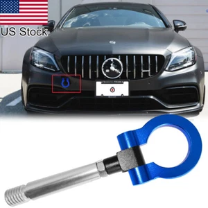1pc Blue Sport Track Racing Style Tow Hook Ring For Mercedes C E S GLE GLK GLC - Picture 1 of 6