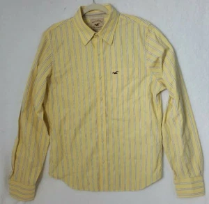 Hollister Pacific Merch Yellow Striped Casual LS Dress Shirt Size XL - Picture 1 of 7