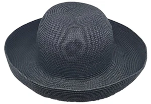 BETMAR NEW YORK BLACK SUMMER SUN BEACH HAT 2.5" BRIM / Nice - Picture 1 of 6