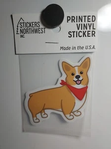 Welsh Corgi Dog Cartoon Printed Vinyl Sticker Decal Laptop Car Bottle Cute - Picture 1 of 4