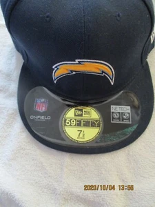 On Field Headwear NFL NEW-ERA 59FIFTY Los Angeles Chargers NAVY Sized 7 1/2 NEW - Picture 1 of 2