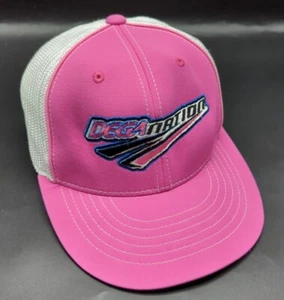 DegaNation hat flexfit fitted pink white cap - Youth/child 6 3/8-6 7/8 (S) - Picture 1 of 7