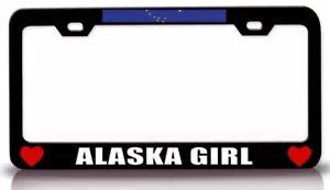 ALASKA GIRL State Flag License Plate Frame-CAN PERSONALIZE - Picture 1 of 1