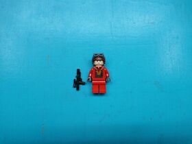 Lego Star Wars Minifigure Naboo Fighter Pilot Red Jumpsuit w/Blaster 7877 9674!