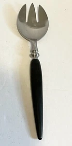 Vintage Silvercraft Forged Stainless Salad Serving Fork - Black Handle - JAPAN - Picture 1 of 7