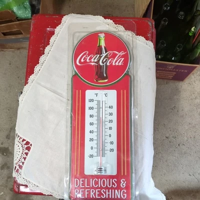 "Open Road Brands" metal licensed Coca-Cola wall thermometer sign NIB MISB - Image 1 of 2