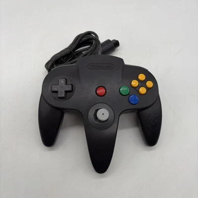 Manette Nintendo 64 N64 Noire 100% Fonctionnelle Controller Rétro #y45 - Photo 1/4