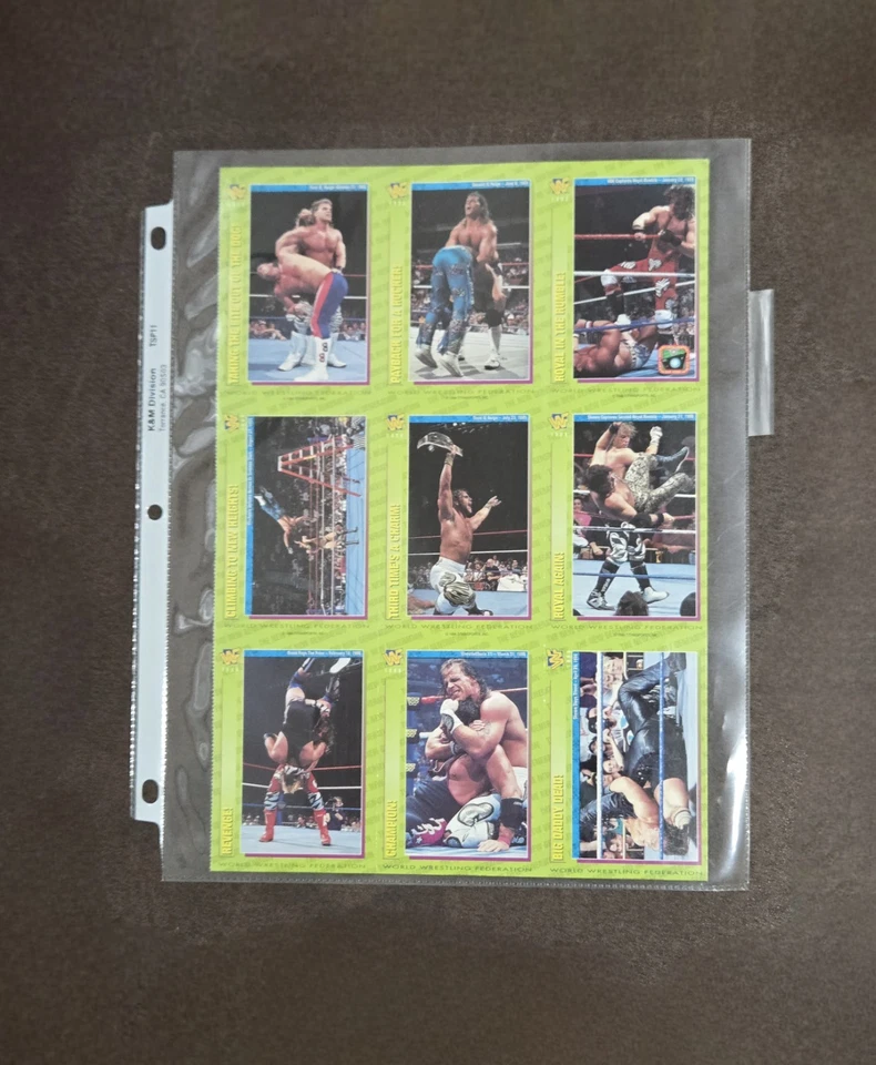 Hoja de tarjetas vintage de la revista Shawn Michaels de la WWF sin cortar WWE Foto 1 de 4