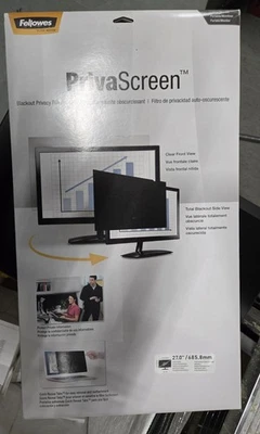 New Sealed Priva Screen 27in Privacy Filter for Widescreen Monitor Fellowes - Image 1 of 2