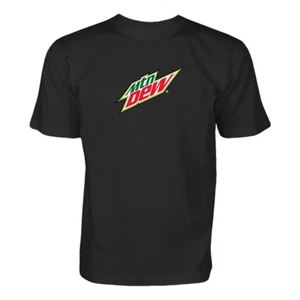 Camiseta Mountain Dew NEGRA - 50% Algodón / 50% Poliéster - Preencogida - (2XL) *NUEVA - Imagen 1 de 4