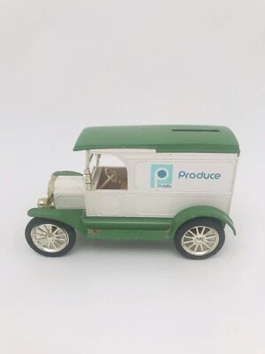 ERTL 1917 PUBLIX PRODUCIR ENTREGA FORD MODELO T FURGONETA BANCO DE METAL FUNDIDO A PRESIÓN...98 Foto 1 de 4