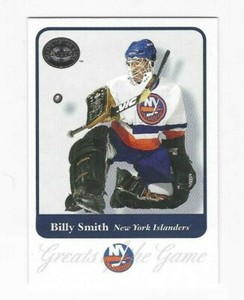 2001-02 FLEER GREATS OF THE GAME HOCKEY BILLY SMITH #17 NEW YORK ISLANDERS