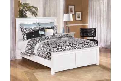 Brand New Full Size Mattress with Bed Frame in white from Ashley Furniture - Image 1 of 4
