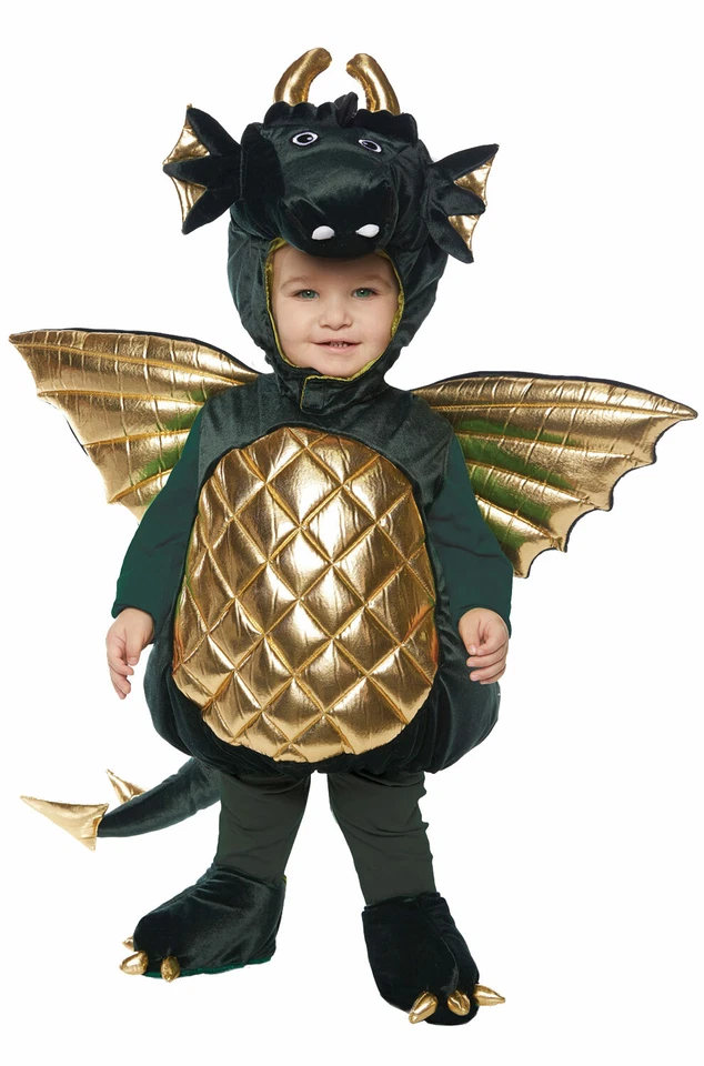 Disfraz de dragón verde medieval para niño pequeño Foto 1 de 1